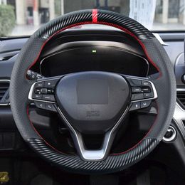 DIY Stitching Carbon Fibre Steering Wheel Cover For Honda Accord 10th Generation Insight 2019-2021 Interior Accessories