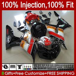 Injection Mould Body For HONDA CBR 1000 RR CC 1000RR 1000CC 06-07 Bodywork 59No.33 100%Fit CBR1000 RR CBR1000RR 06 07 Black white CBR1000-RR 2006 2007 OEM Fairing Kit