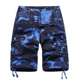 Cargo Pants Mens Summer Camouflage Pants Fashion Casual Printed Big Size Short Cropped Pants 30 32 34 36 38 40