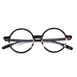 Fashion Sunglasses Frames 80144 Acetate Round Retro Glasses Frame Men Women Optical Computer Eyeglasses