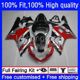 Injection Mold Fairings For SUZUKI GSX-R1000 GSXR1000 K2 00-02 Bodywork 24No.9 GSXR 1000 CC 1000CC 00 01 02 Silvery red GSXR-1000 2000 2001 2002 Motorcycle OEM Bodys