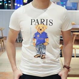 Camiseta polobear masculina camiseta de mujer usa manga corta hockey eu taller size matini oso capit￡n poloshirts dropshipping