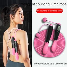 Jump Ropes Counting Rope Skipping Weight Loss Fitness Exercise Professional Fat Burning Training Adult Calorie Timing Counter Electronic