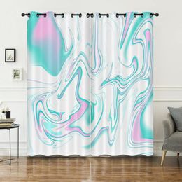 Curtain & Drapes Colourful Paint Pattern Stylish Design High Density Block Light Durable Customised Livingroom Bedroom