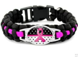 cancer ribbon new Mix Styles 32 Football Teams Paracord Survival Bracelets Custom Made Camping Sports Bracelet Customized logo Team umbrella