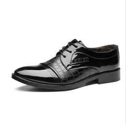 Classic Business Men's designer Dress Shoes Fashion Elegant Formal Wedding Slip On Office Oxford Shoe For Mens Black Brown Plus Size 38-48