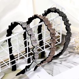 Headbands Fashion Women Hair Accessories Headdress Padded Elastic Hairband Crystal Hair Band Hoops Sparkly Headwrap