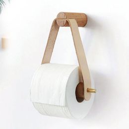 Towel Racks Toilet Paper Dispenser Wooden Roll Holder Bathroom Contact Kitchen Household Storage Rack