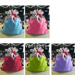 Christmas Gift Bags Christmas Candy Bag Drawstring Bag With Reindeers Santa Sack Decorations T2I52406