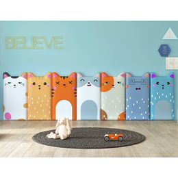 Children's anti-collision bedside soft bag kindergarten baby decoration self-adhesive living room TV background wall stickers 210308