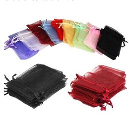 7x9cm Small Organza Gift Bag Jewelry Packaging Bag Wedding Party Favor Gift Candy Bag Organza Jewelry Pouch 15 colors GC57