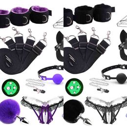NXY SM Sex Adult Toy Vrdios Bdsm Bondage Handcuffs Ankle Cuffs under Bed Set Fetish Slave Erotic Toys for Woman Couples Games1220