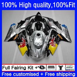 Injection Fairings For Aprilia RS-125 RS4 RSV 125 RS 125 RR 125RR RSV-125 8No.14 RSV125 RS125 R 06 07 08 09 10 11 RSV125RR 2006 2007 2008 2009 2010 2011 OEM Body Silvery black