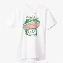 -Mew Funny Summer Tamanho Imprimir Casablanca Crew Pescoço T-shirt de Algodão T-shirt Vestuário Gift Exclusivo Homens Manga Curta 210714