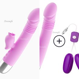 NXY Vibrators Vibrator Female Masturbation Sex Toy Dildo Stretching Tongue Licking Sucking G spot Clitoris Blowjob Women Adult Products 1119