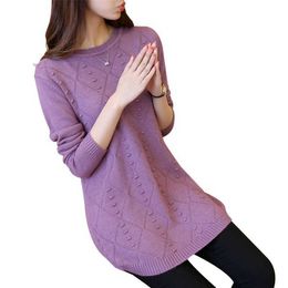 Plus size Embroidery Rabbit Long Sweater DrPullovers Fashion 2021 New Autumn Winter Warm Sweaters Pullover Female Tops X0721