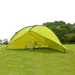 Hillman outdoor large space triangle sunshade camping tent multiple family beach sunshade awning 1wall/2wall/3wall for choose Y0706
