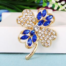 Pins, Brooches 2021 Creative Light Luxury High-end Four-leaf Clover Brooch Romantic Fashion Jewelry Glamour Female Girl Lover Quality