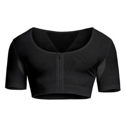 Men Shaper Compression Shirt Gynecomastia Posture Corrector Chest Control Body Building Corset Sleeveless Underwear Vest