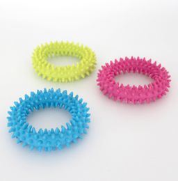 Pet Toys Dog Biting Ring Toy Soft Rubber Bite Cleaning Tooth educational