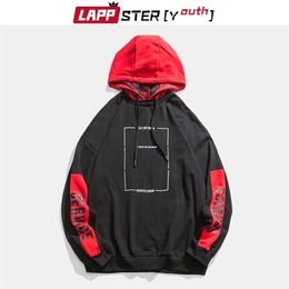 LAPPSTER-Youth Red Spring Harajuku Hoodies Pullovers Men Oversized Korean Sweatshirt Streetwear Hip Hop Hooded Hoodies 201104