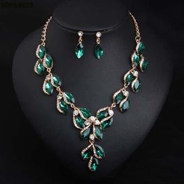 Earrings & Necklace Luxury Crystal Clavicle Jewelry Sets Fashion Wedding Bridal Wgs Bride Set