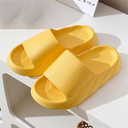 Women Summer Slippers Yellow Platform Beach Slipper Sandal Men Soft EVA House Bathroom Shoes Comfortable Slide Lover Aqua Shoes Y1120