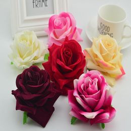 50pcs Silk Quality Roses Head For Home Wedding Decoration Valentine's Day Gift Diy Wreaths Vases Cheap Artificial Flo jllzIg