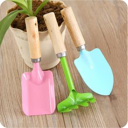 Colorful Shovel Rake Garden Plant Tool Set Children Small Harrow Spade Shovel Gardening Kids Toy SN2358