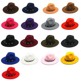 new Women Men Wool Vintage Gangster Trilby Felt Fedora Hat With Wide Brim Gentleman Elegant Lady Winter Autumn Jazz Caps