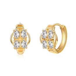 Womens Stud Earrings Crystal Zircon copper inlaid zircon jewelry Gold silver plated