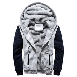 New Men Hoodies Winter Thick Warm Fleece Zipper Men Hoodies Coat Sportwear Male Streetwear Hoodies Sweatshirts Men 4XL 5XL 201104