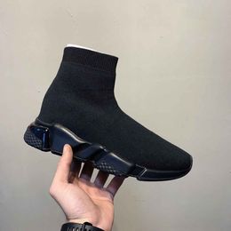 Alta qualità Donna Uomo Cuscino d'aria Speed Trainer Scarpe Sneakers Maglia Slip-on Scarpa da passeggio casual Comfort All Black Chaussures