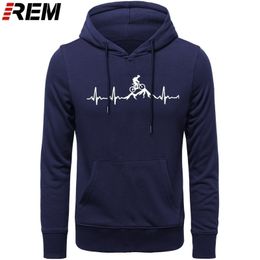 REM Hoodies Mountain Bike Heartbeat Funny MTB Dirt Bike Plus Custom LONG Sleeve Men's Fashion Family Cotton Hoodies, Sweatshirts 201113