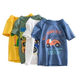 designer kids boys clothes cotton short sleeve tshirts car bus cartoon children clothes 29 years kids summer clothing