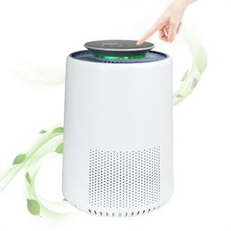 CarrieLin Air Purifier Home Intelligent Touch Screen Display 360° Filter UV Sterilization Portable AC 220V