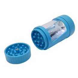 Smoking Accessories The Plastic Lighted LED Glass Sealed Jar With Cigarette Grinder Dazzling Beautiful Smooth To Touch Textured XG0090