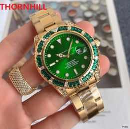 Montre De Luxe Men Fashion Watch 40mm Stainless Steel Design Watchs Shinning Diamonds Full Iced Out Watches Quartz Movement Sport Wristwatch Bracelet Clock