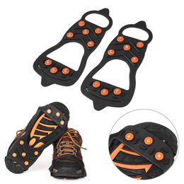 1Pair 8 Studs Anti-Skid Ice Snow Shoe Spiked Climbing Grips Cleat Crampons Climbing Camping Anti Slip Shoes Cover M-XL designer women womens white Floral brocade surf