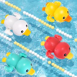 New Summer Baby Bath Toys Shower Baby Clockwork Swimming Children Play Water Cute Little Duck Bathing Bathtub Toy For Kid Gifts Best quality