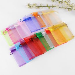 7x9cm Organza Jewelry Popular Gift Bags Cheap Wedding Bag Tulle Favor Sack Customized Logo Printed 100pcs/lot Wholesale