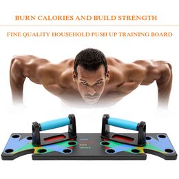 1 Set Push Up Rack Board 9 in 1 Body Building Fitness Exercise Tool Men Women Push-Ups Stand For GYM Body Training Drop Shipping X0524