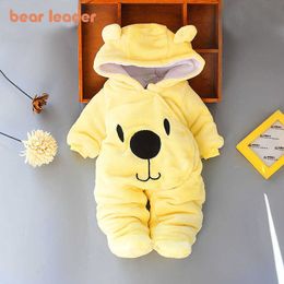 Bear Leader Toddler Kids Winter Clothing Baby Kid Heavyweight Casual Romper Boys Cartoon Cute Costume born Girls Romper 210708