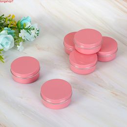 50pcs Pink 5g 10g 15g 30g 50g 60g Aluminum Jars Lip Balm Metal Tin Skin Care Cream Eyeshadow Base Foundation Container Tinshigh quatity