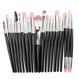 Makeup brushes set 20 pieces of make-up brush beauty tool eye eyebrow shadow sponge lip brushes with tube fine eyeliner pen