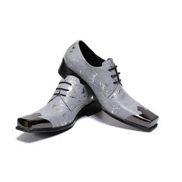 Men's Dress Shoes Square Toe Gentlemen Leather Shoes Trendy Business Style Slip On Hasp Fashion Men Shoes 2021 New