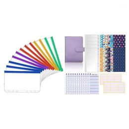 Gift Wrap 12Pcs A6 Size 6 Holes Binder Pockets Plastic Colourful & 1set Budget Envelopes System