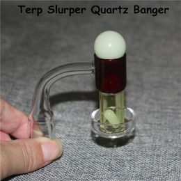 Smoking Terp Slurper Quartz Banger Nail set with marble carb cap ball Vacuum pearls pill domeless oil glass bong rigs