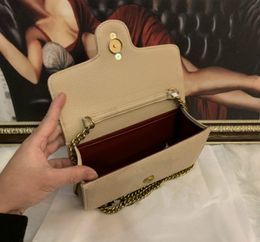 Hig Quality handbag purses Womens Pu Leather Bag Fashion Small Gold Chain Bagv wallet Cross body Handbags Shoulder Messenger Bags crossbody baga 21cm khaki