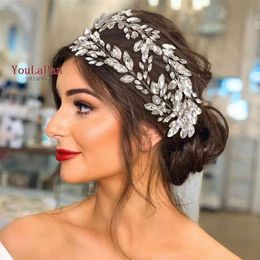 YouLaPan HP304 Bridal Tiaras for Wedding Hair Piece Crystal Headpiece Headpieces Bride Jewellery 210707